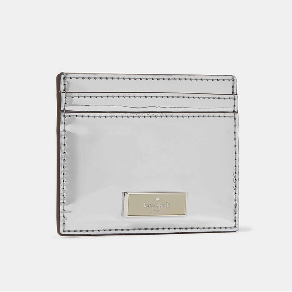 kate spade Handbags - Kate Spade Bridget Mirror Metallic Small Slim Card Holder NWT